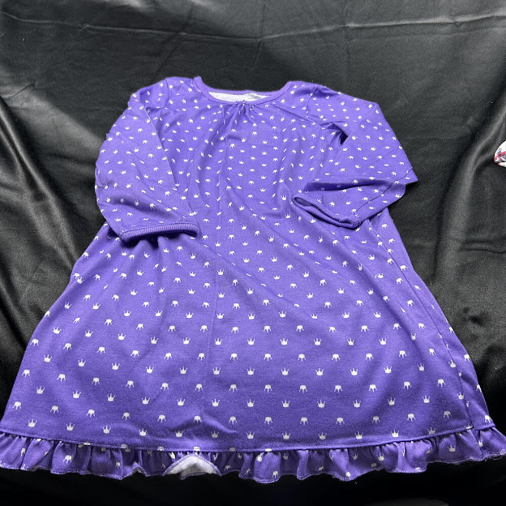 CCarters‎ GIRLS Purple Princess Crown Long Sleeve Nightgown Size 4-5Y